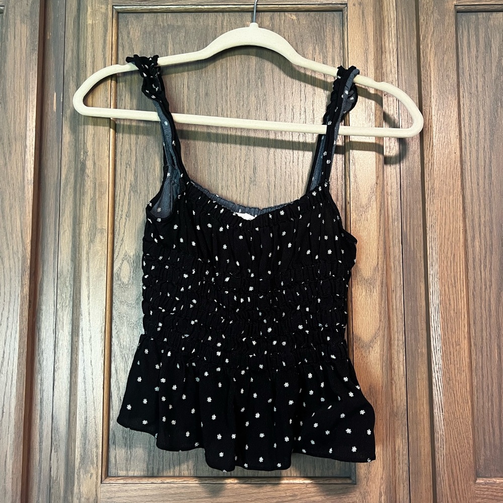 Elodie Black and White Floral Top